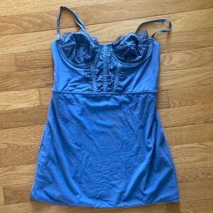 Urban Outfitters blue corset dress